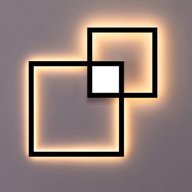 Orvani | Black-White Square Wall Decoration Lamp for Modern Home Design 24w black NALANI