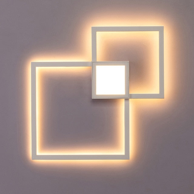 Orvani | Black-White Square Wall Decoration Lamp for Modern Home Design 24w white NALANI