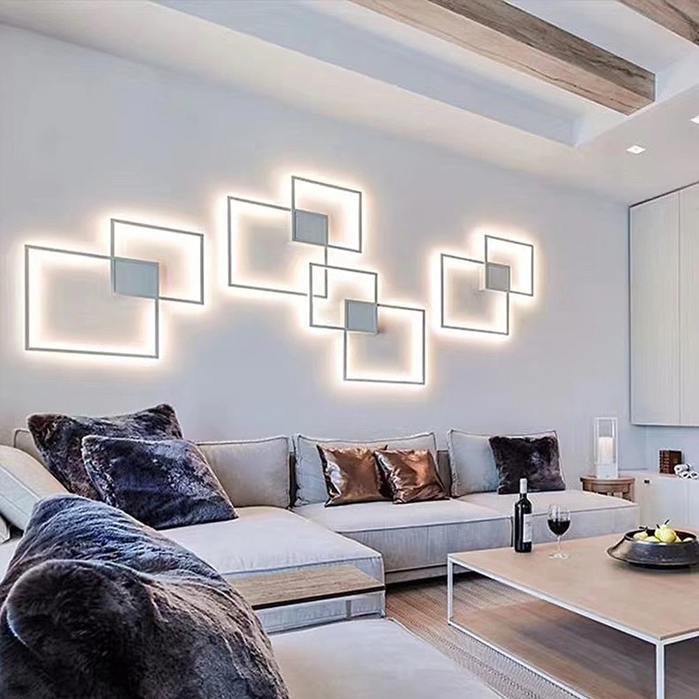 Orvani | Black-White Square Wall Decoration Lamp for Modern Home Design NALANI