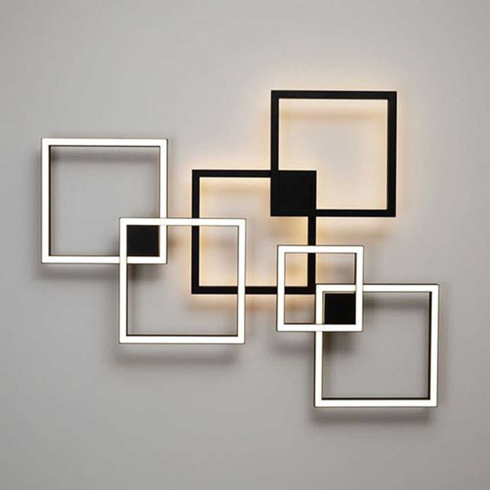 Orvani | Black-White Square Wall Decoration Lamp for Modern Home Design NALANI