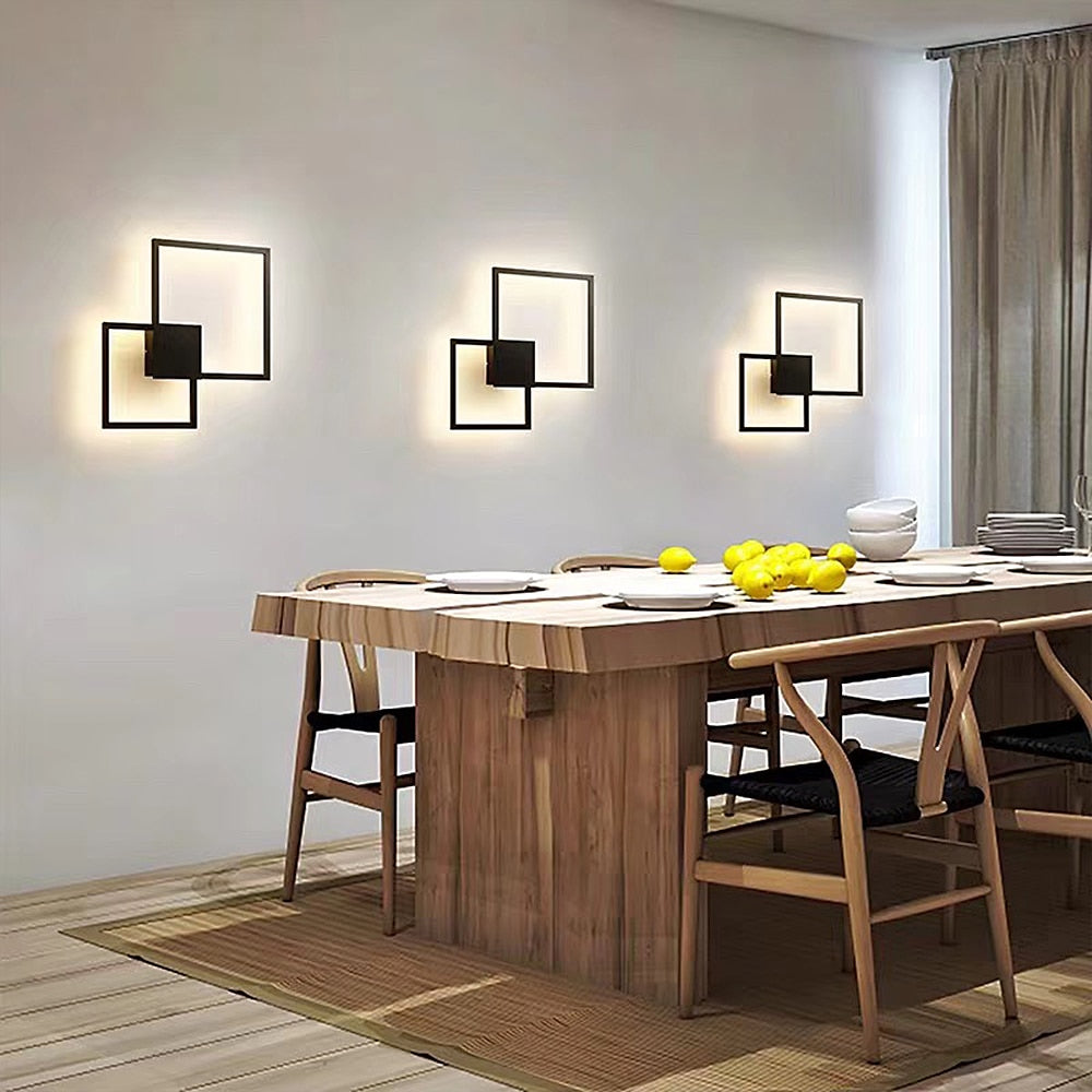 Orvani | Black-White Square Wall Decoration Lamp for Modern Home Design NALANI