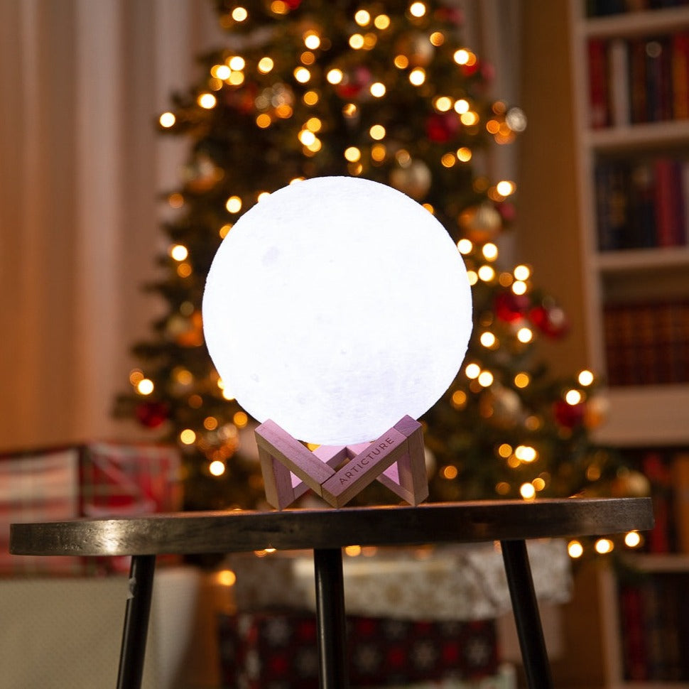 Orvani | Moon Light Lamp with 3-D Lunar Design and Color Options NALANI