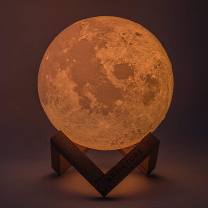 Orvani | Moon Light Lamp with 3-D Lunar Design and Color Options NALANI