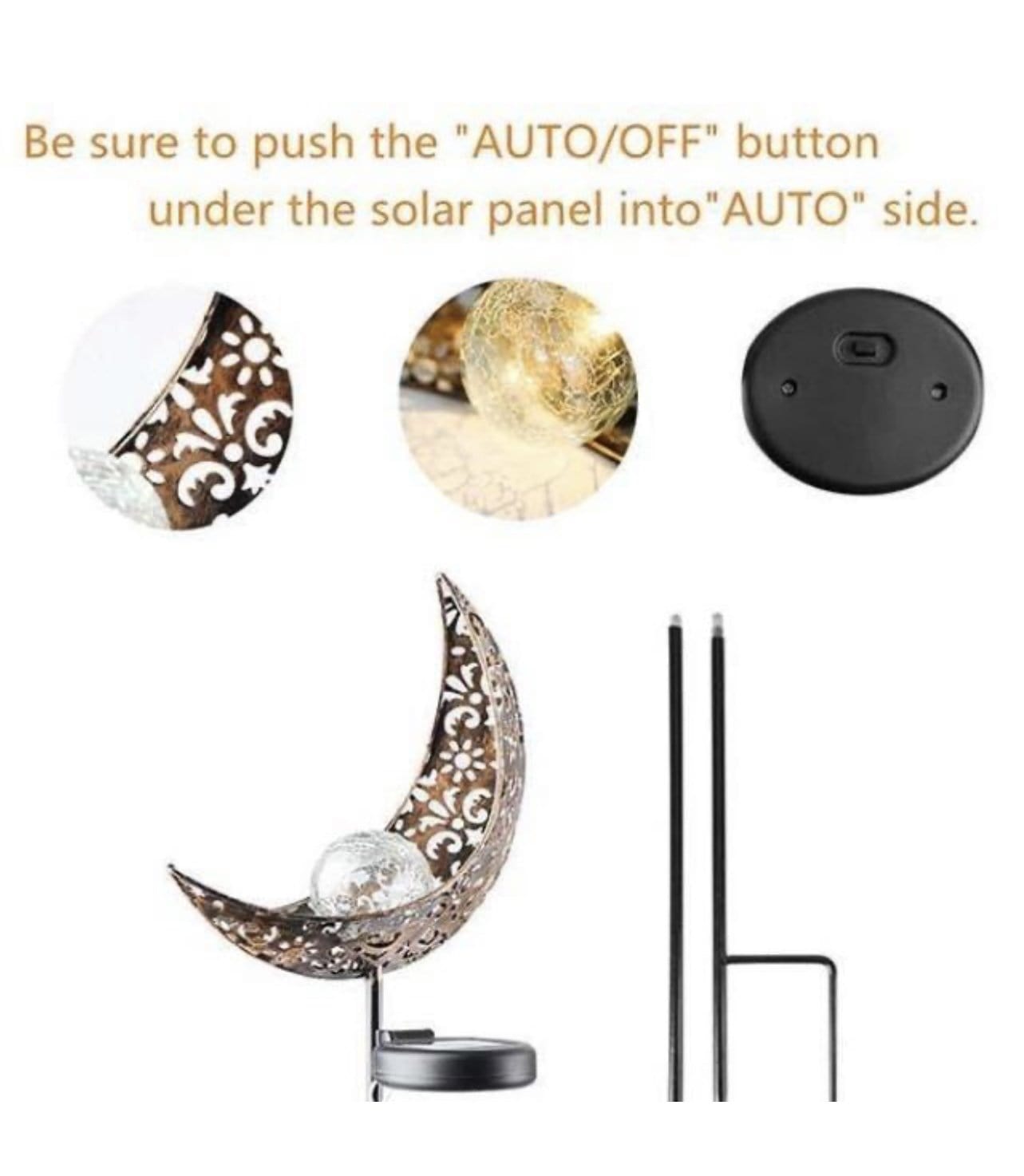 Outdoor Crescent Moon Led Light For Garden And Pathway Decor NALANI