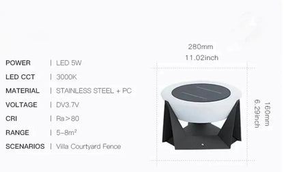 Outdoor Solar Landing Light For Garden Pathway Weatherproof