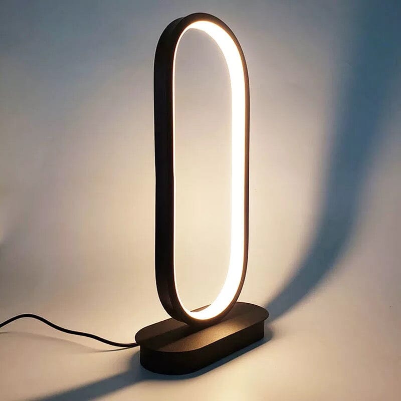 Oval Iron Lamp with White and Warm Light, Modern Look NALANI