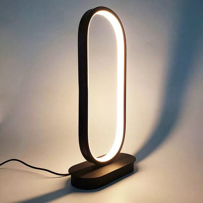 Oval Iron Lamp with White and Warm Light, Modern Look NALANI