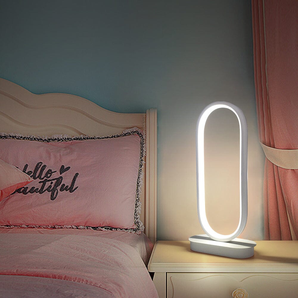 Oval Iron Lamp with White and Warm Light, Modern Look NALANI