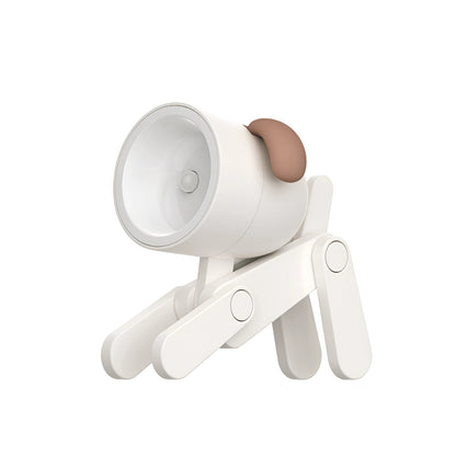 Pink USB Clip On LED Desk Lamp Flexible Portable Adjustable Beige Dog NALANI