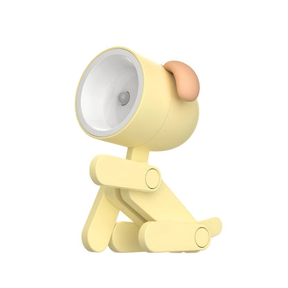 Pink USB Clip On LED Desk Lamp Flexible Portable Adjustable Yellow Dog NALANI