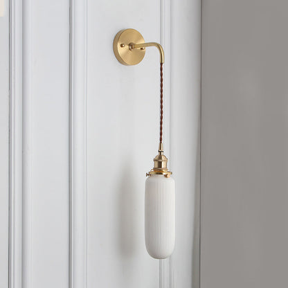 Porcelain Wall Light Brass Socket Modern Wall Sconce NALANI