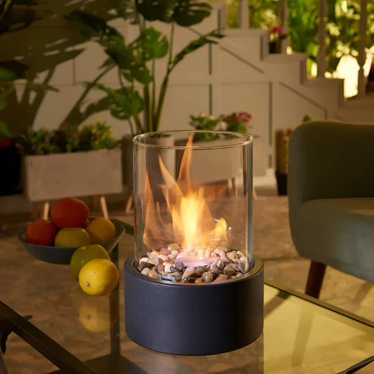 Portable Glass Ethanol Fireplace Indoor Outdoor Fire Pit NALANI