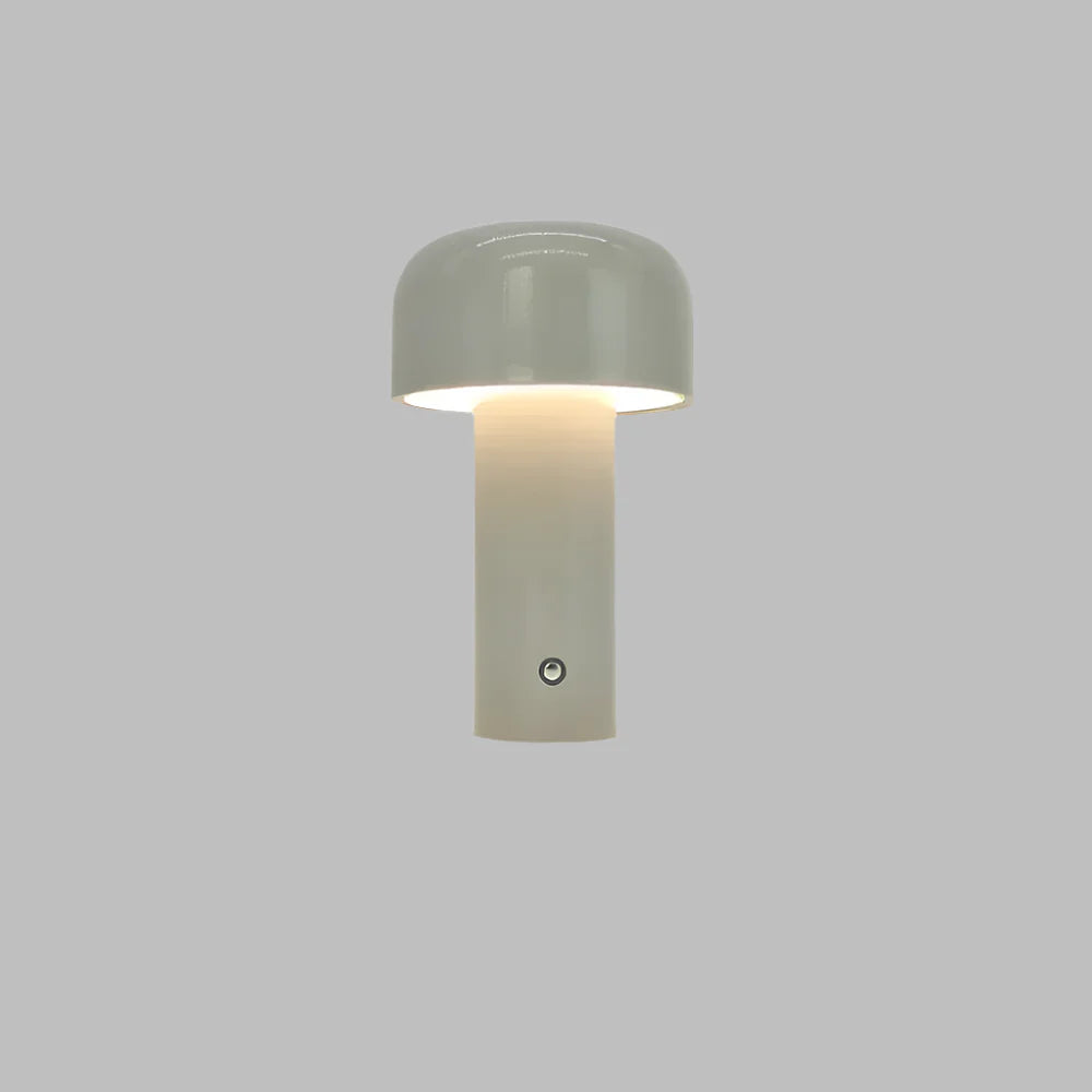 Portable LED Bedside Desk Lamp Cordless Modern Design Gray NALANI