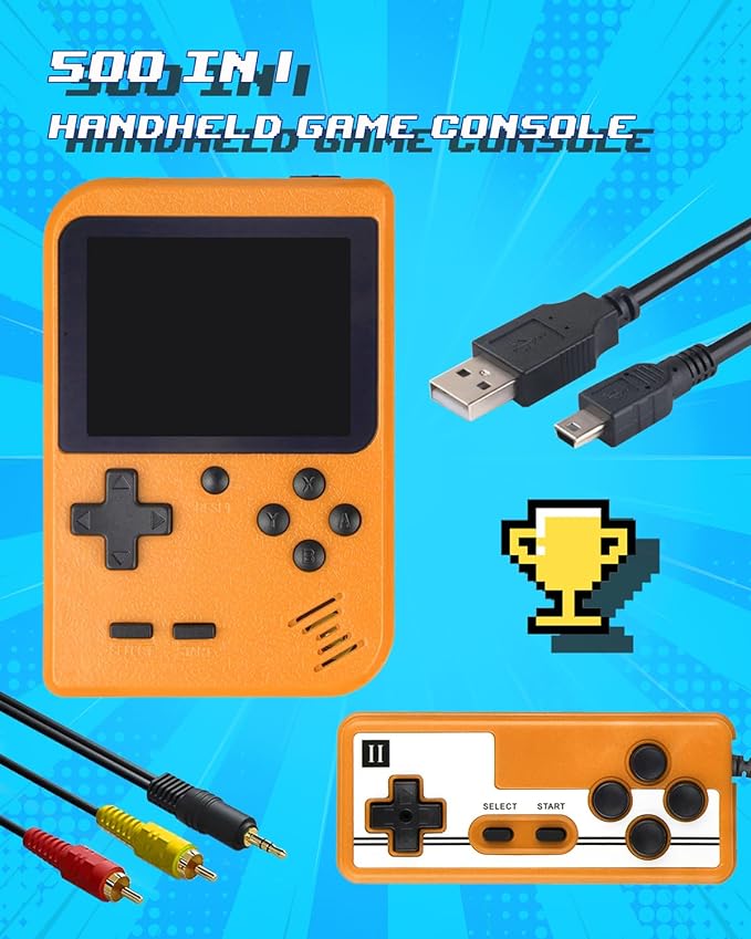 Portable Retro Game Console With 500 Classic Games NALANI