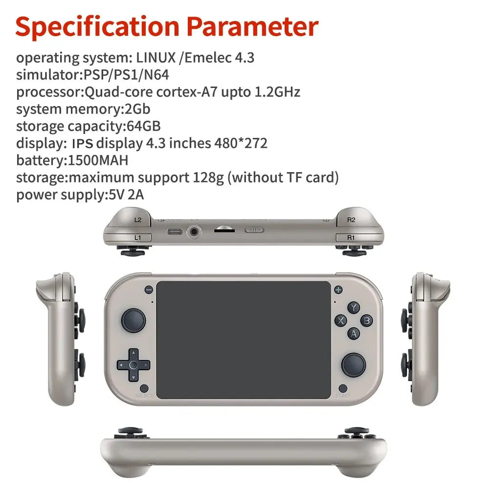 Portable Retro Gaming Console Pocket With 128GB SD Card NALANI