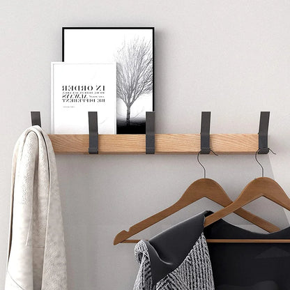 Portable Wall Coat Rack with Movable Hooks Scandinavian Design NaLani