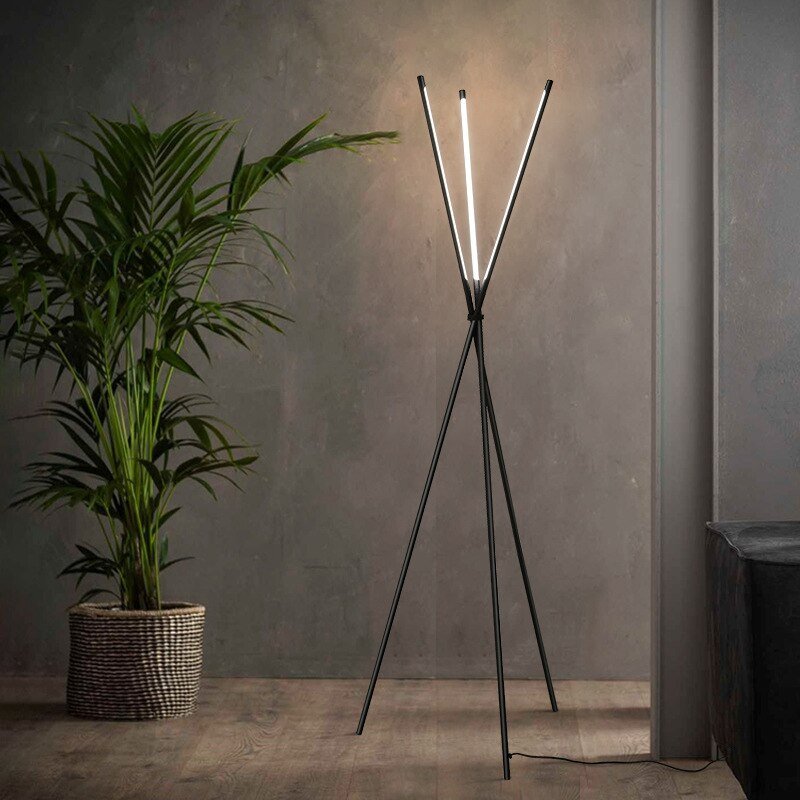 Post Modern LED Floor Lamp With Three Leaning Sticks NALANI