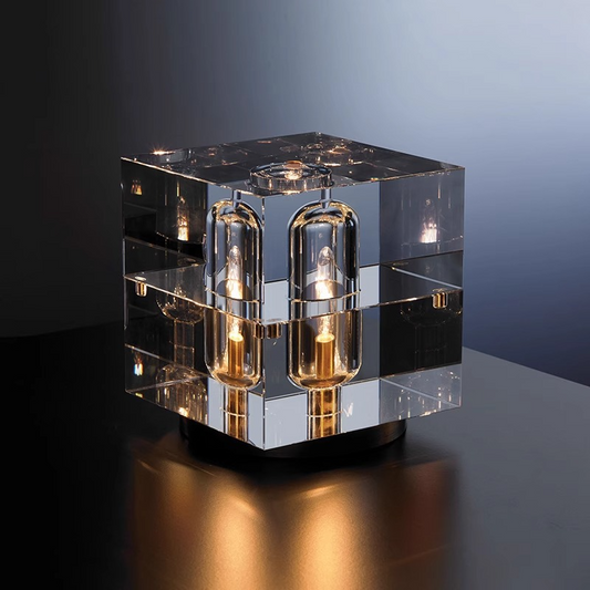 Postmodern Creative Square Crystal Table Lamp for Elegant Spaces Square NALANI