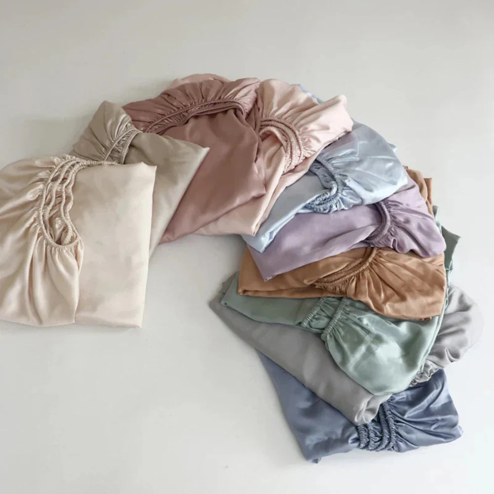 Premium Mulberry Silk Fitted Sheet Hypoallergenic Comfort NALANI