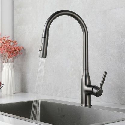 Pull Down Kitchen Faucet One Handle High Arc Dispenser NALANI