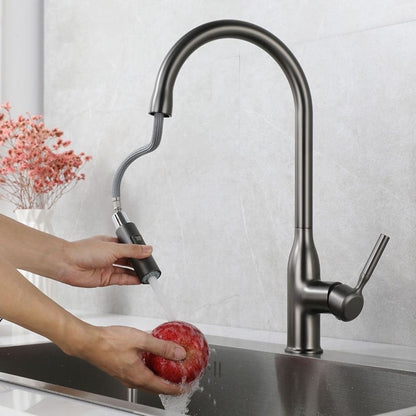 Pull Down Kitchen Faucet One Handle High Arc Dispenser NALANI