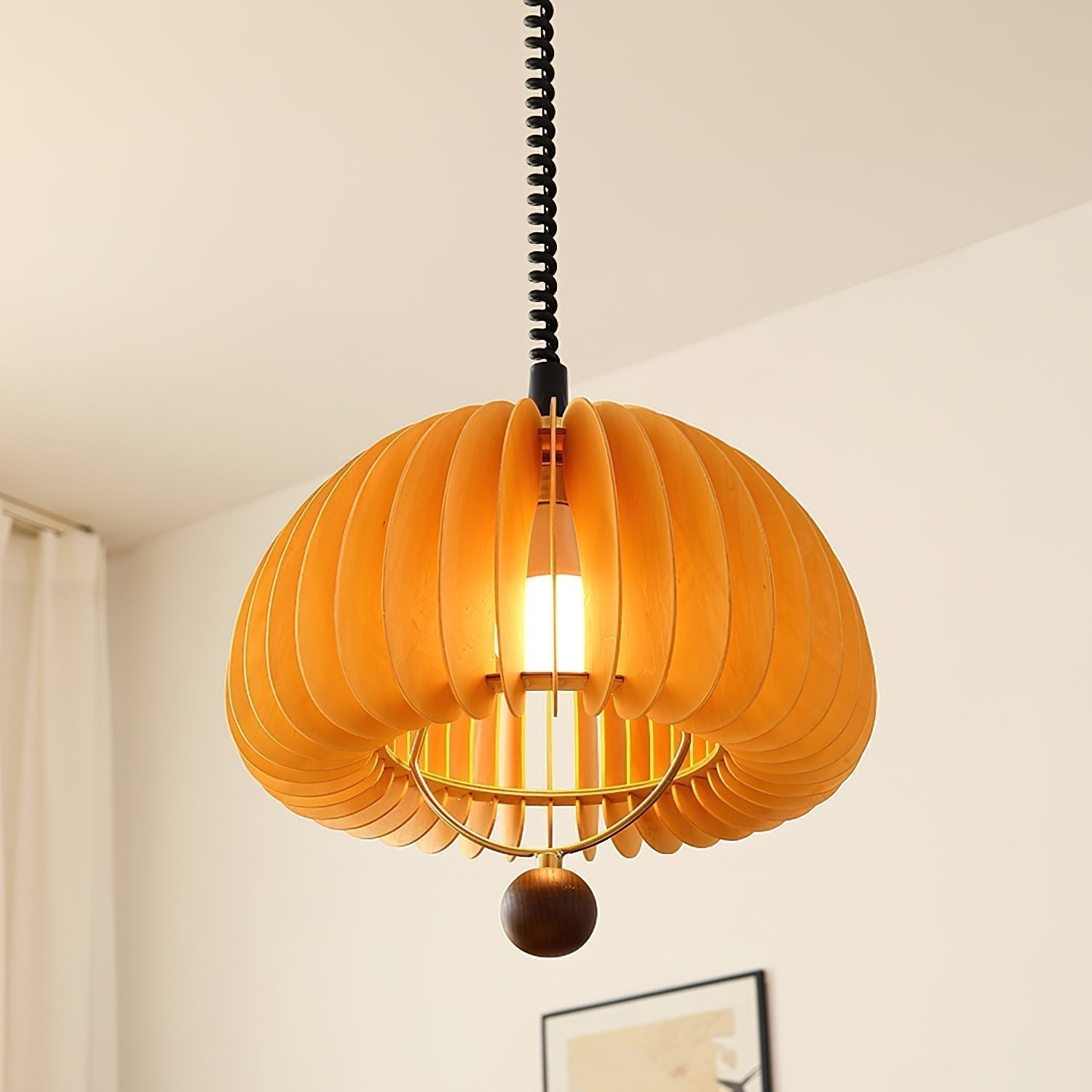 Pumpkin Adjustable Pendant Lamp For Nature Inspired Lighting NALANI