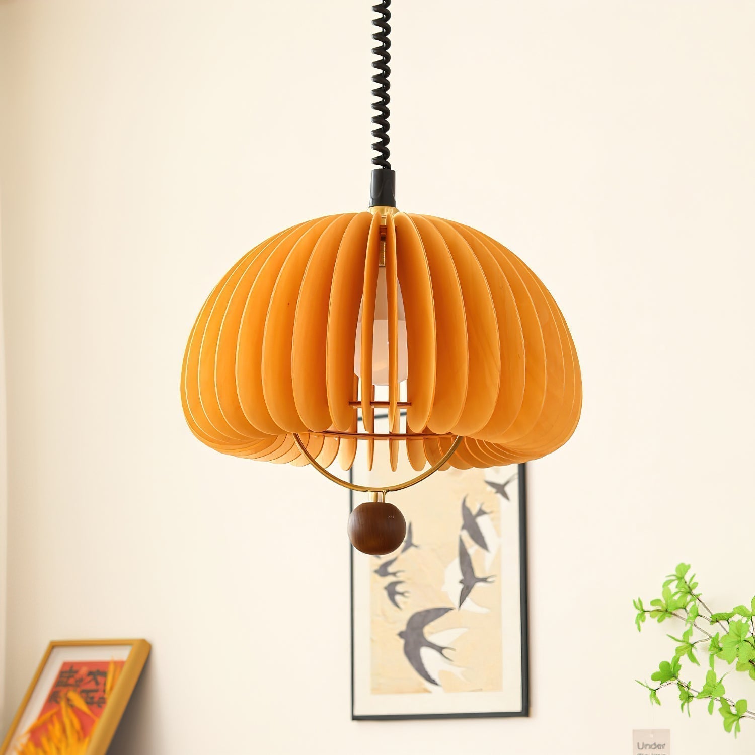 Pumpkin Adjustable Pendant Lamp For Nature Inspired Lighting NALANI