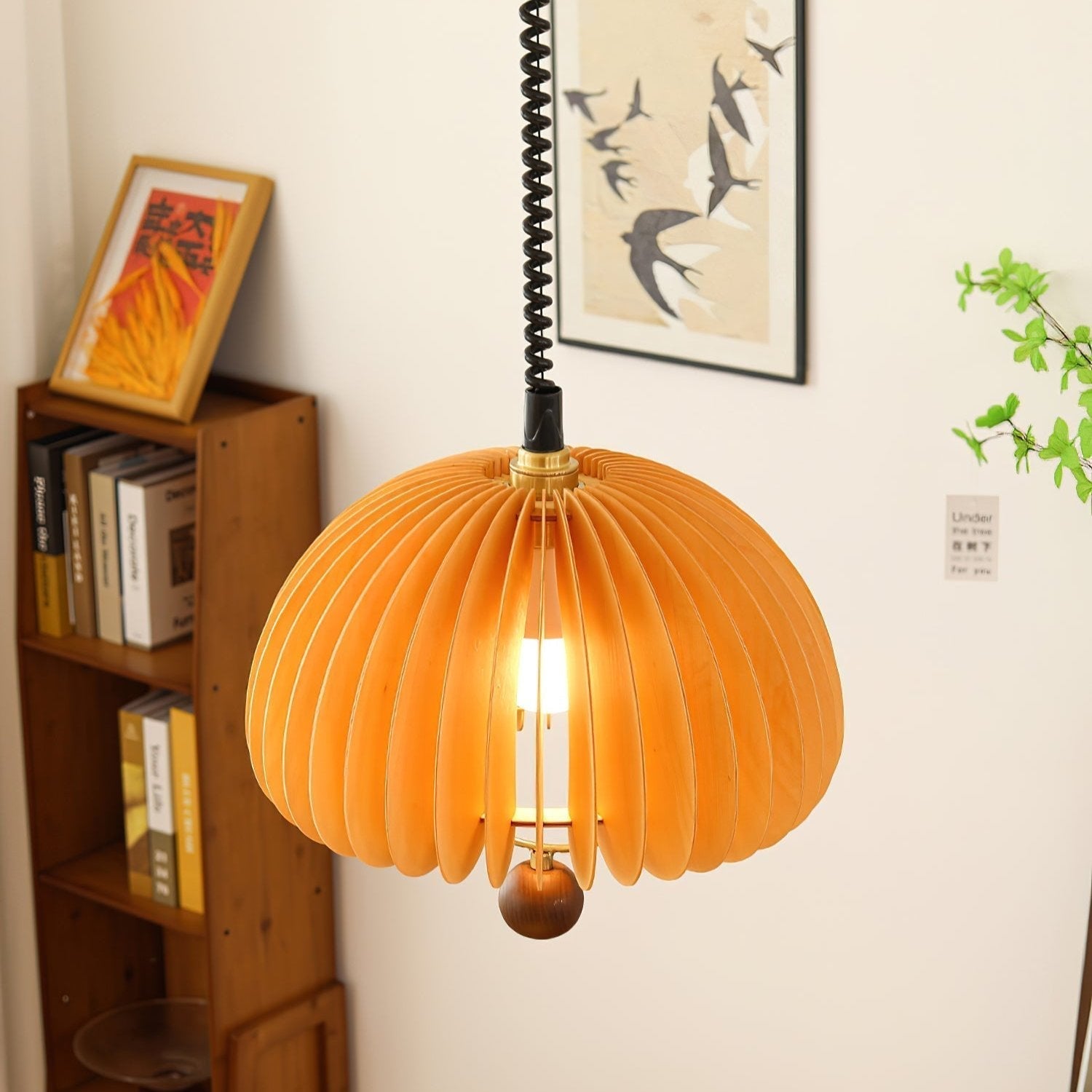 Pumpkin Adjustable Pendant Lamp For Nature Inspired Lighting NALANI