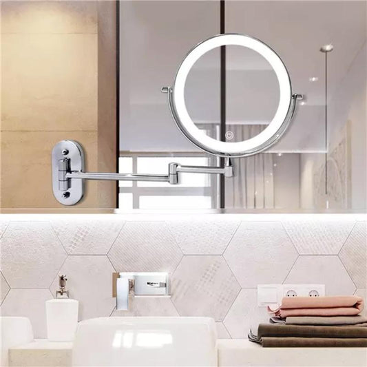Radiant Magnifying LED Mirror with Rechargeable Lighting NaLani