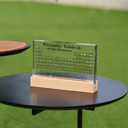 Real Elements Periodic Table Display with 83 Embedded Elements NaLani