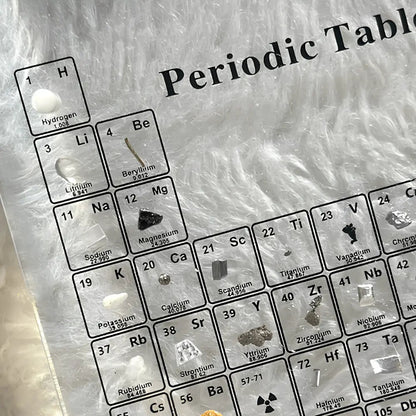 Real Elements Periodic Table Display with 83 Embedded Elements NaLani