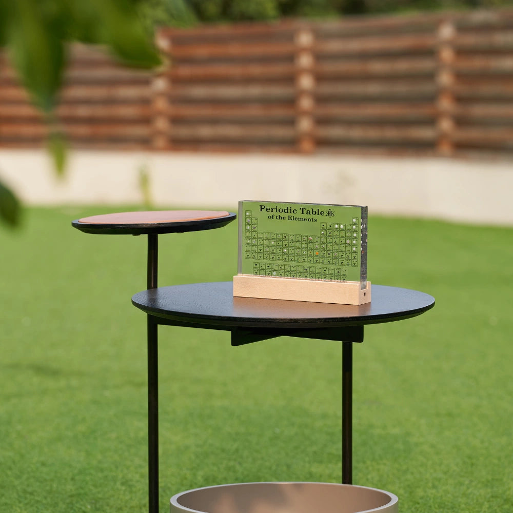Real Elements Periodic Table Display with 83 Embedded Elements NaLani