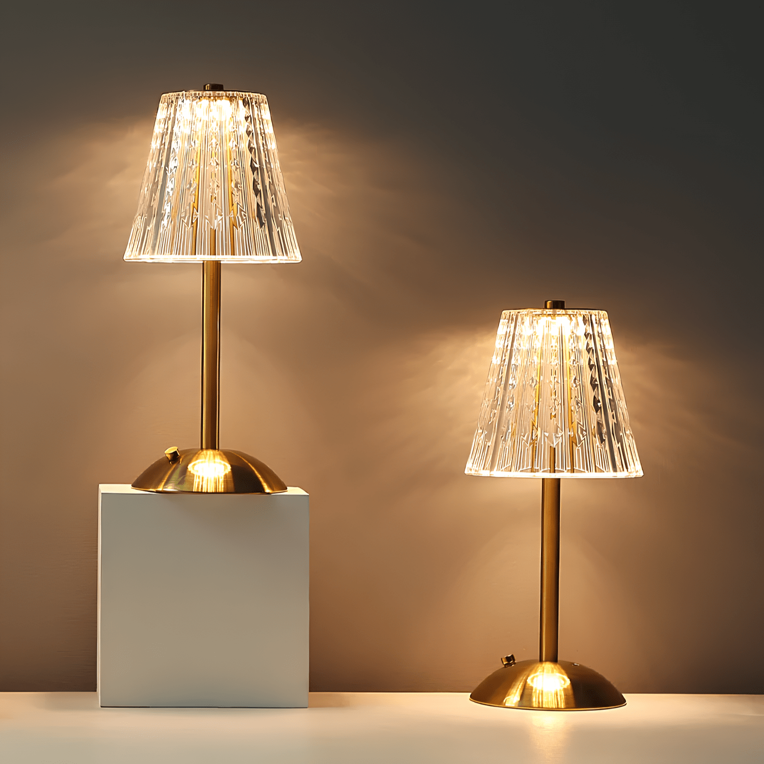 Rechargeable Crystal Table Lamp With Touch Dimming NALANI