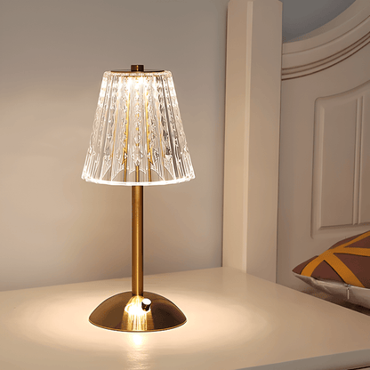 Rechargeable Crystal Table Lamp With Touch Dimming NALANI