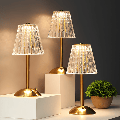 Rechargeable Crystal Table Lamp With Touch Dimming NALANI