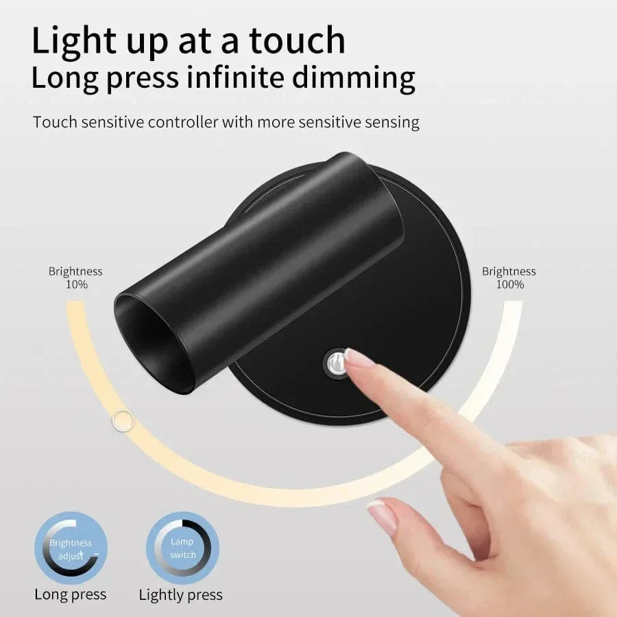 Rechargeable LED Wall Light Magnetic Mount Touch Rotation NALANI