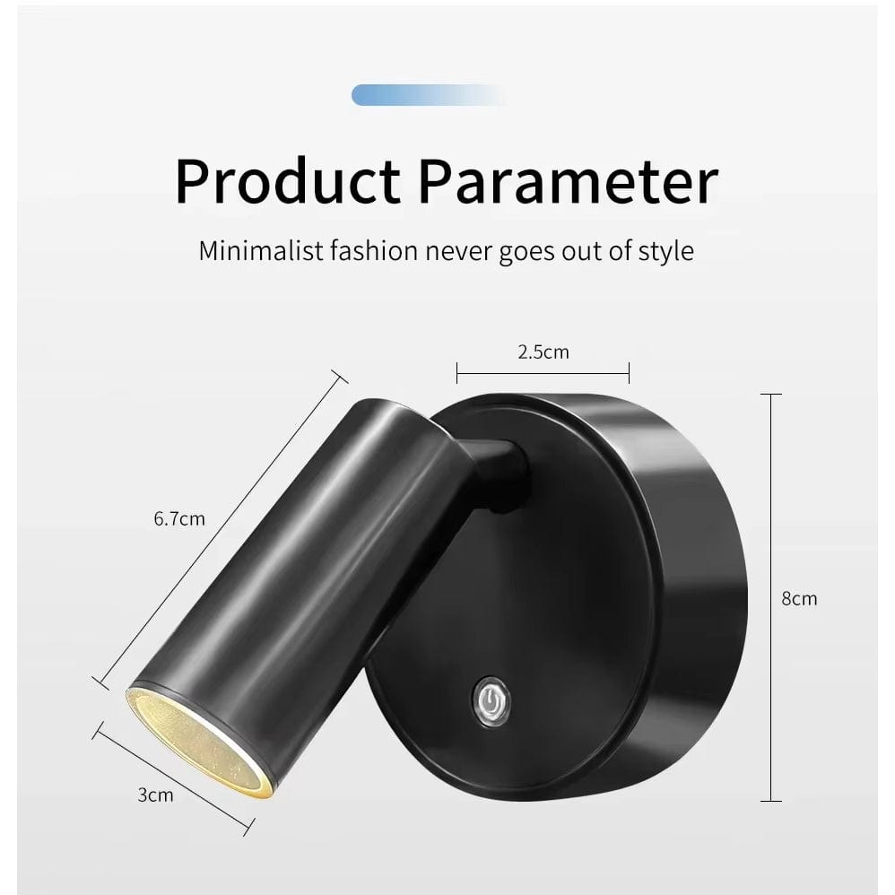 Rechargeable LED Wall Light Magnetic Mount Touch Rotation NALANI