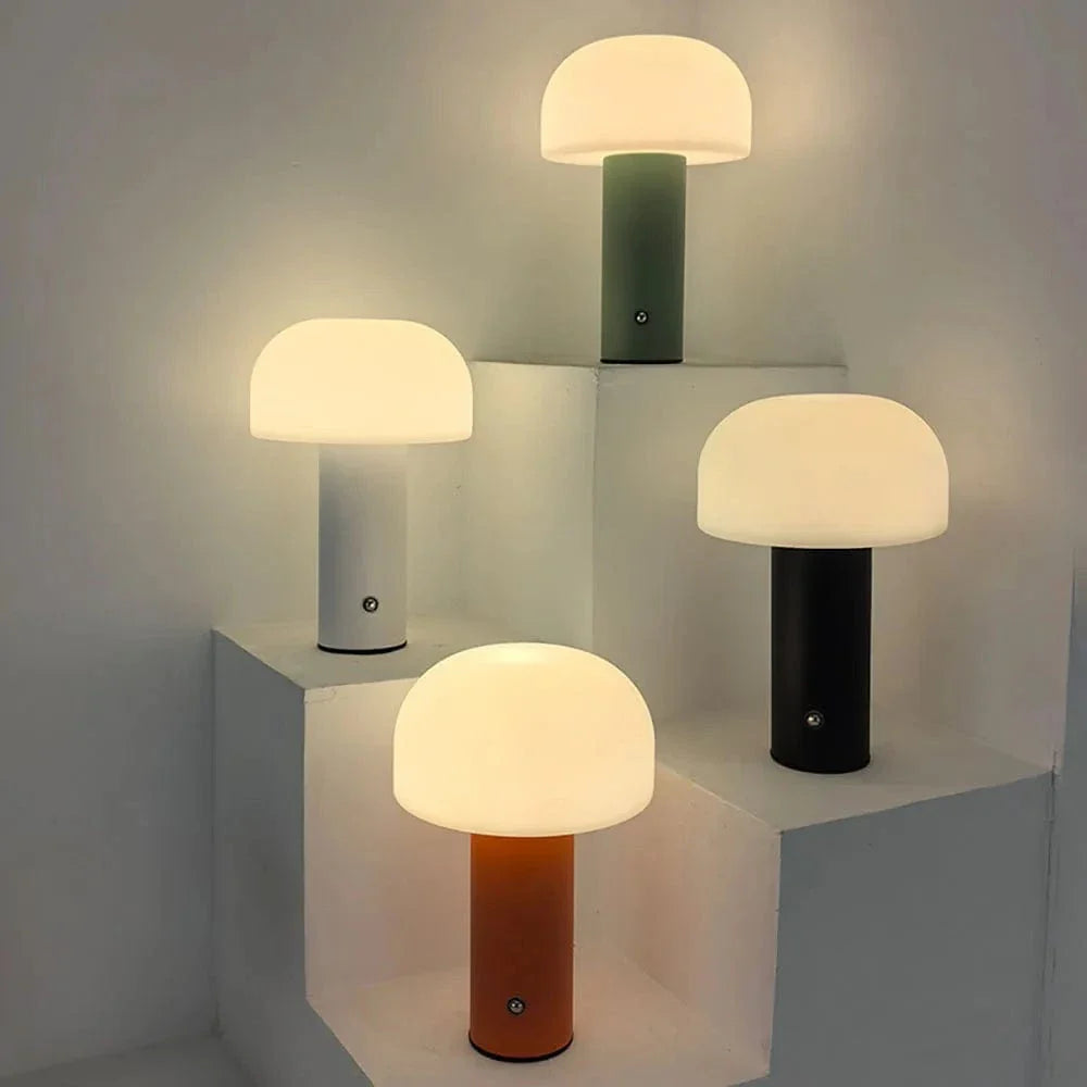 Rechargeable Mushroom LED Table Lamp With Ambient Glow NALANI