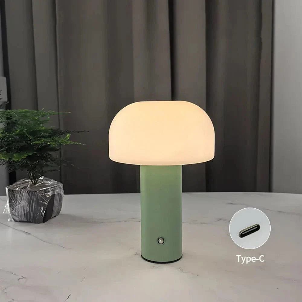 Rechargeable Mushroom LED Table Lamp With Ambient Glow NALANI