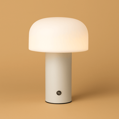 Rechargeable Mushroom LED Table Lamp With Ambient Glow White NALANI