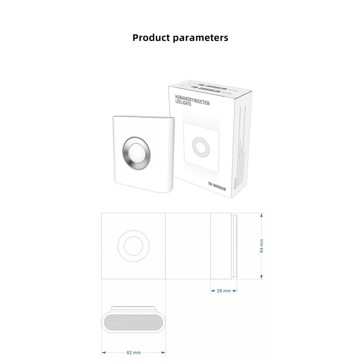 Rechargeable Wireless Motion Sensor LED Night Light Bedroom NALANI