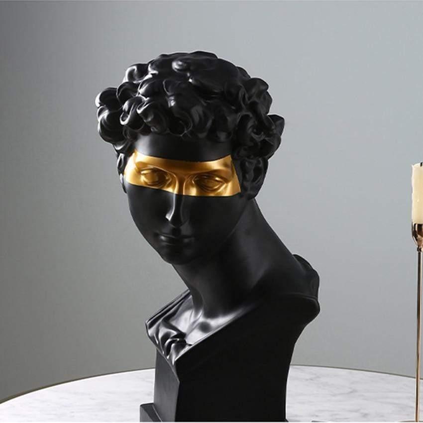 Resin Sculpture Figurine 14x30cm Decorative Home Accent Black NALANI
