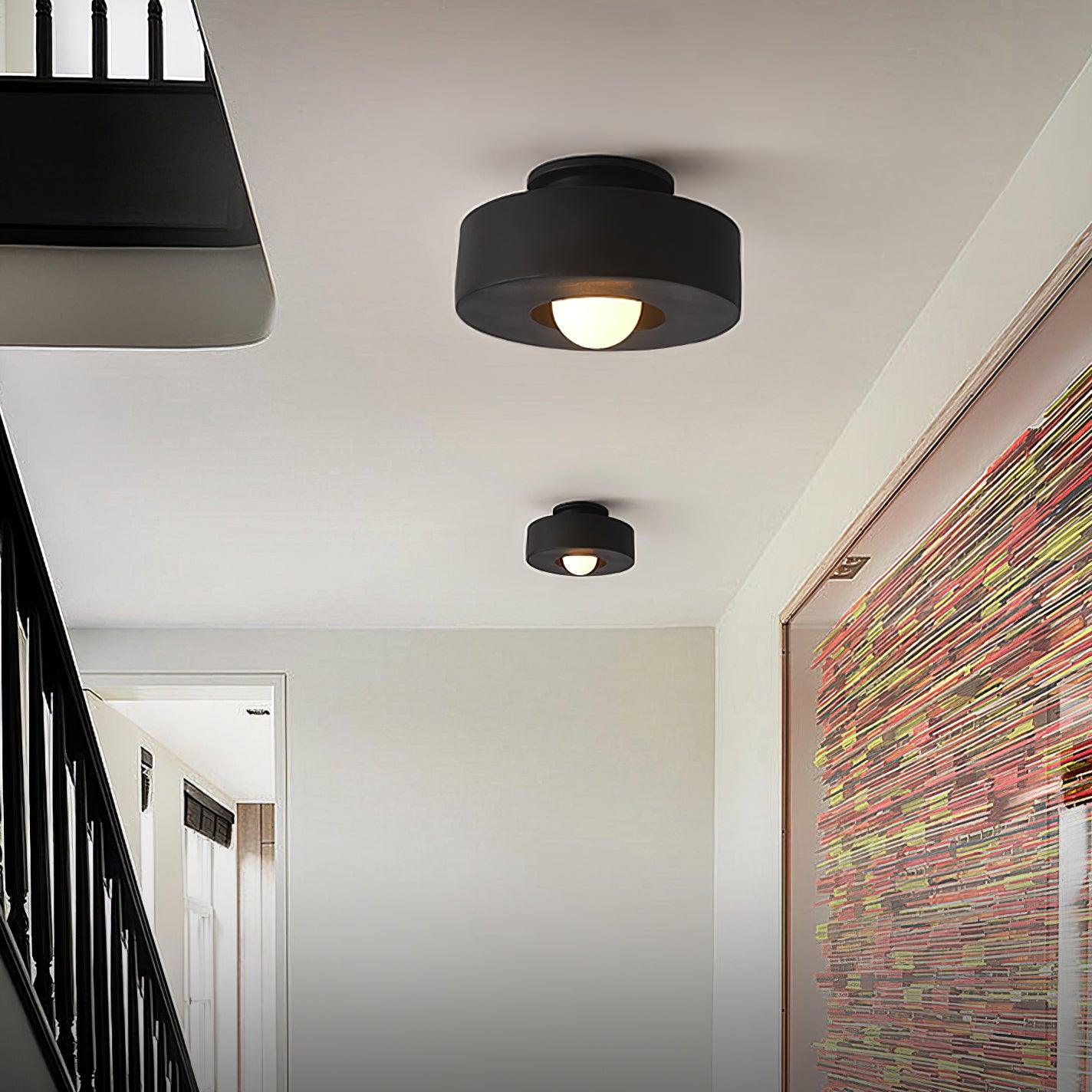 Resin Stacked Cylinder Ceiling Lamp With Modern Base NALANI
