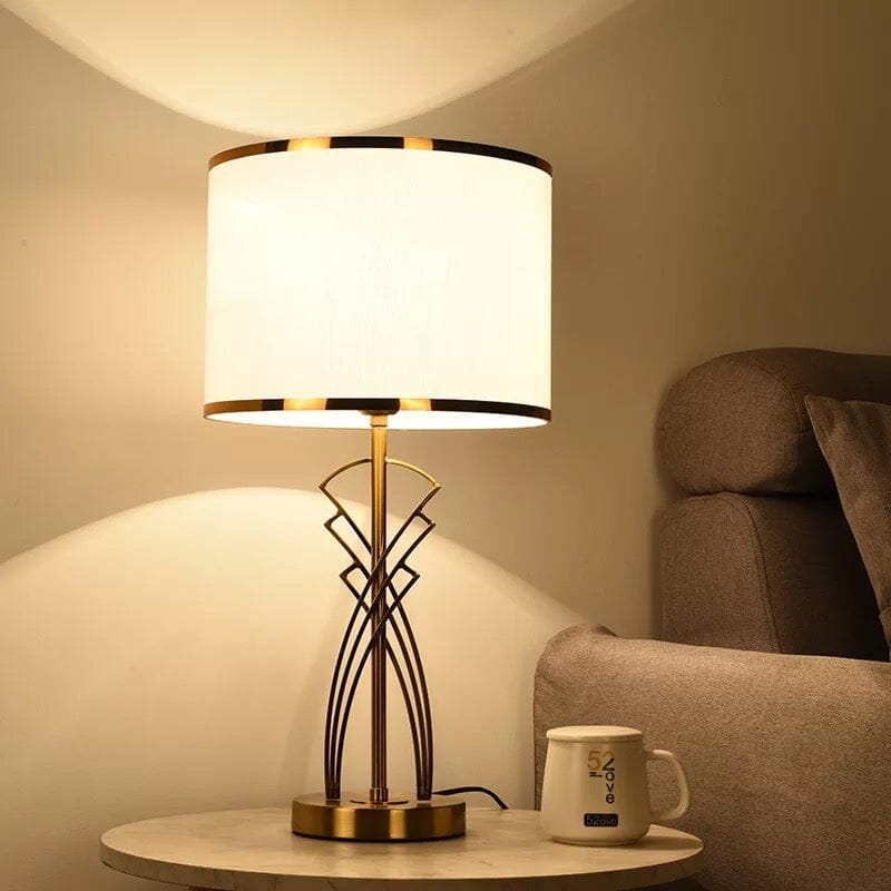 Retro Art Deco Table Lamp In Premium Iron NALANI