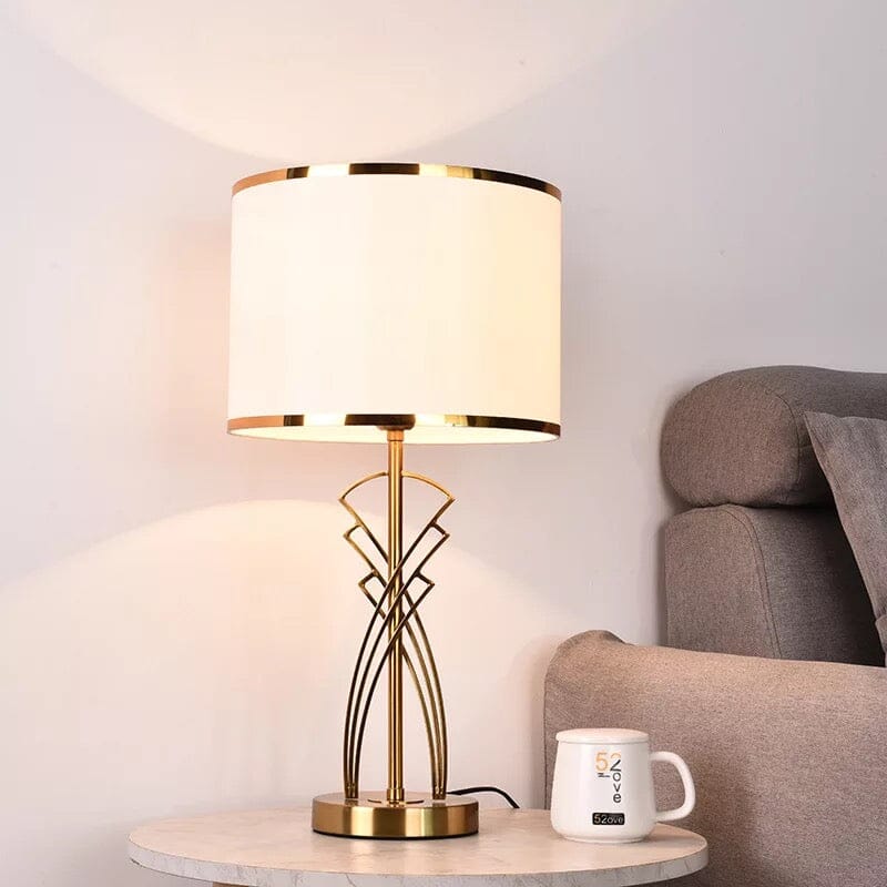 Retro Art Deco Table Lamp In Premium Iron NALANI