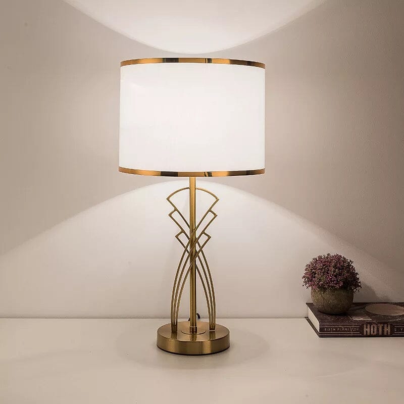 Retro Art Deco Table Lamp In Premium Iron NALANI