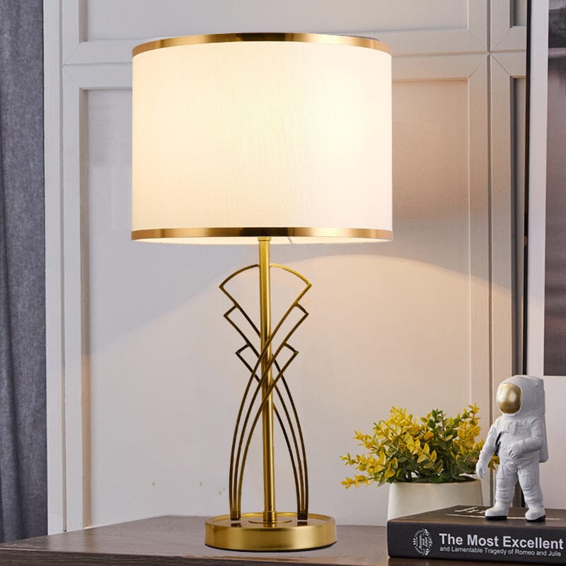 Retro Art Deco Table Lamp In Premium Iron NALANI