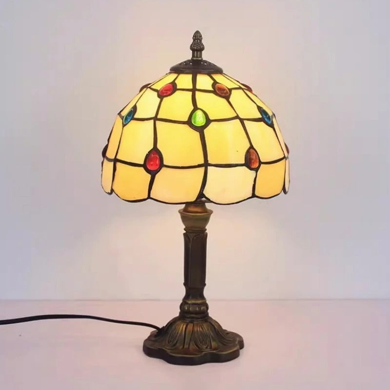 Retro Baroque LED Table Lamp E27 Vintage Tiffany Glass Baroque C NALANI