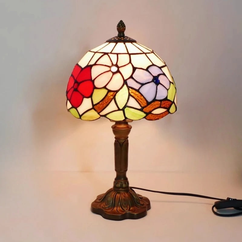 Retro Baroque LED Table Lamp E27 Vintage Tiffany Glass Baroque D NALANI