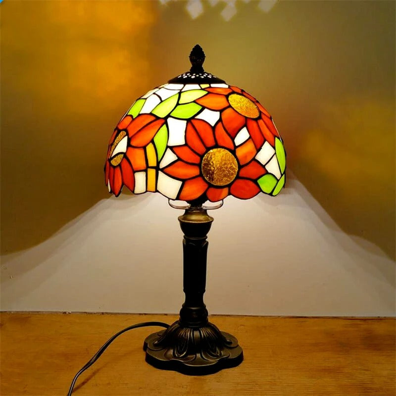 Retro Baroque LED Table Lamp E27 Vintage Tiffany Glass Baroque E NALANI